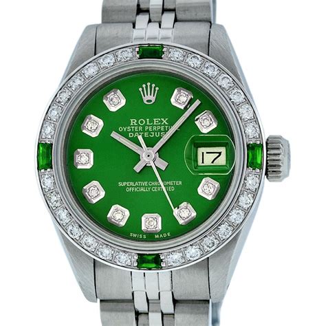 emerald green rolex watch|real diamond Rolex watches.